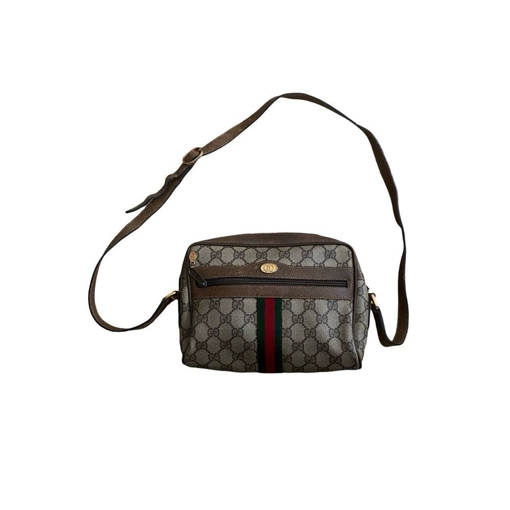 Vintage GUCCI Web Sherry Line Crossbody Bag